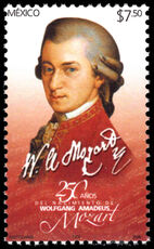 Mexico 2006 250th Birth Anniversary of Wolfgang Amadeus Mozart unmounted mint.