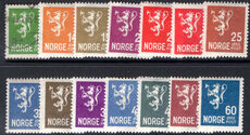 Norway 1926-34 set (1  used) mounted mint.