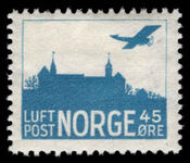 Norway 1934 Air second printing mounted mint.