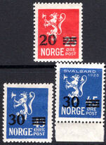 Norway 1927-27 provisional set unmounted mint.