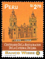 Peru 1998 Centenary of Restoration of Lima Cathedral unmounted mint.