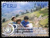 Peru 1998 50th Anniversary of Universal Declaration of Human Rights unmounted mint.