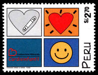 Peru 1999 Child Heart Care unmounted mint.