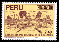 Peru 1999 1999 2s.40 on 30c brown and ochre provisional unmounted mint.
