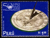 Peru 2000 50th Anniversary of World Meteorological Organisation unmounted mint.
