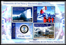 Peru 2009 Preserve Polar Regions and Glaciers souvenir sheet unmounted mint.