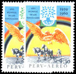 Peru 1960 World Refugee Year lightly mounted mint.