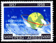 Peru 1961 IGY lightly mounted mint.