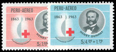 Peru 1964 Red Cross Centenary lightly mounted mint.