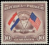 Paraguay 1945 Pres. Morinigo Goodwill Visits 10g fine lightly mounted mint.