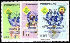 Paraguay 1992 30th Anniversary of United Nations Information Centre unmounted mint.