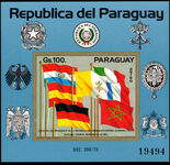 Paraguay 1973 State visit of Stroessner to Europe and Morocco souvenir sheet unmounted mint.