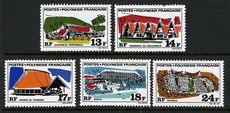 French Polynesia 1969 Buildings set unmounted mint.