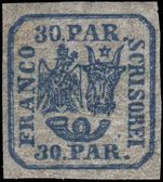 Romania 1862 30p deep blue wove paper fine mint Never Hinged