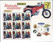 Sweden 2005 Two Mopeds and Riders sheetlet unmounted mint.