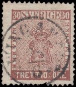 Sweden 1858 30ø Fine Used No Thins