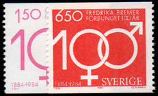 Sweden 1984 Gender Equal Rights unmounted mint.