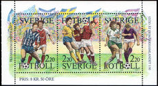 Sweden 1988 Football Booklet Pane unmounted mint.
