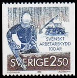 Sweden 1990 Lumberjack unmounted mint.