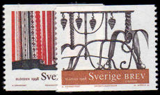 Sweden 1998 Handicraft Brev Stamps unmounted mint.