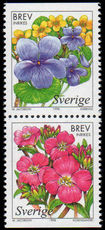 Sweden 1998 Wetland Flowers Booklet Pair unmounted mint.