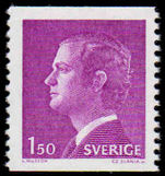 Sweden 1974-80 Carl Gustav 1K50 unmounted mint.