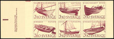 Sweden 1988 Inland Boats Booklet unmounted mint.