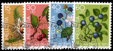 Switzerland 1973 Pro-Juventute Forest Fruits set fine used.