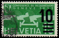 Switzerland 1935-37 10 On 15c Airmail fine used