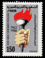 Syria 1988 Baathist Revolution unmounted mint.
