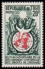 Togo 1958 Human Rights unmounted mint.