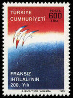 Turkey 1989 French Revolution unmounted mint.