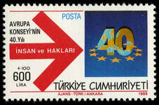 Turkey 1989 Council Of Europe unmounted mint.