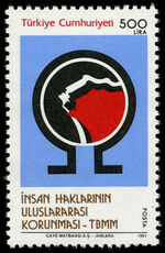 Turkey 1991 Human Rights unmounted mint.