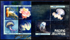 Tuvalu 2017 Pacific jellyfish sheetlet and souvenir sheet unmounted mint.