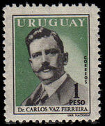 Uruguay 1959 Dr Ferriera 1 Peso unmounted mint.
