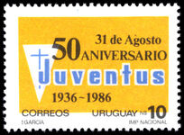 Uruguay 1987 50th Anniversary (1986) of Juventus Catholic Cultural Organisation unmounted mint.