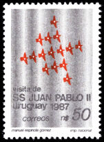 Uruguay 1987 Visit of Pope John Paul II unmounted mint.