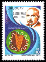 Uruguay 1987 Birth Centenary of Dr Jose F. Arias unmounted mint.
