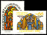 Uruguay 1987 Christmas. Stained Glass Windows unmounted mint.