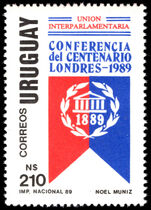 Uruguay 1989 Interparliamentary Union Centenary Conference unmounted mint.