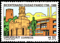 Uruguay 1989 Bicentenary of Pando unmounted mint.