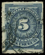 Uruguay 1884 5c slate-blue fine used