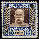 Austria 1908-13 Accession 10k fine used.