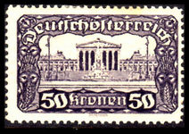 Austria 1919 50K Parliament fine mint Perf 12.5