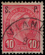 Luxembourg 1895 10c official fine used.