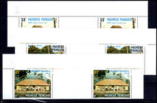 French Polynesia 1988 Olden Tahiti Gutter Pairs unmounted mint.