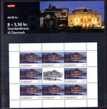 Denmark 2008 Old Stage Theatre sheetlet unmounted mint.