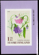 Finland 2008 Sweet Pea Flowers unmounted mint.