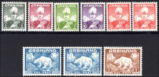 Greenland 1938-46 set fine unmounted mint.